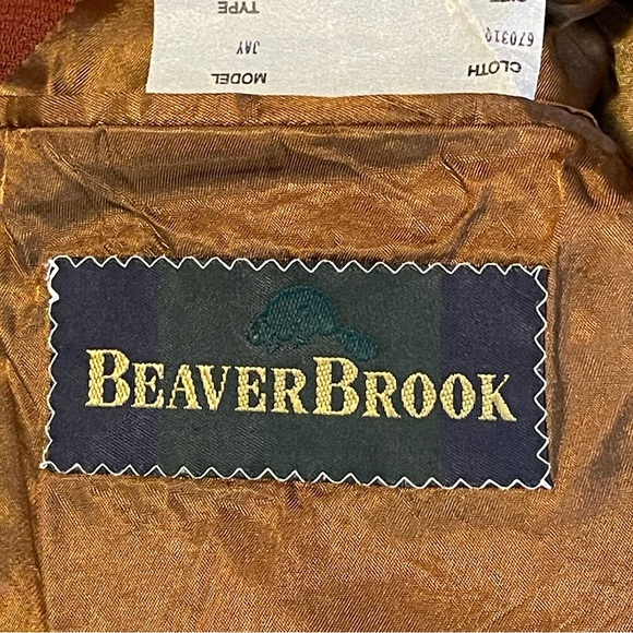 Beaver Brook Blazer Men’s Sz 42R Virgin Wool Career 3-Button Burnt Orange Colour - Picture 12 of 13